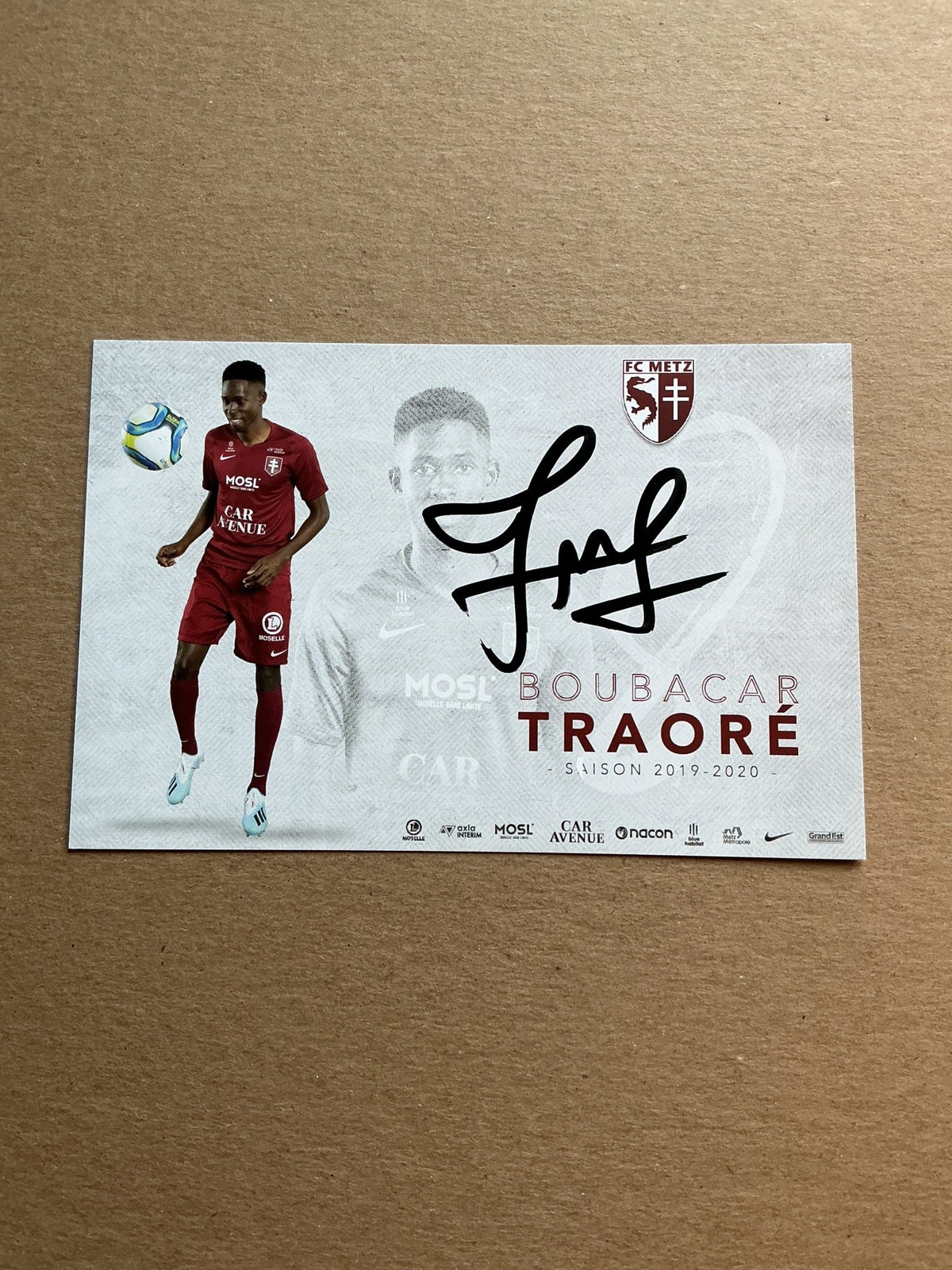 Boubacar Traoré, Mali 🇲🇱 FC Metz 2019/20 hand signed - Autographs-World