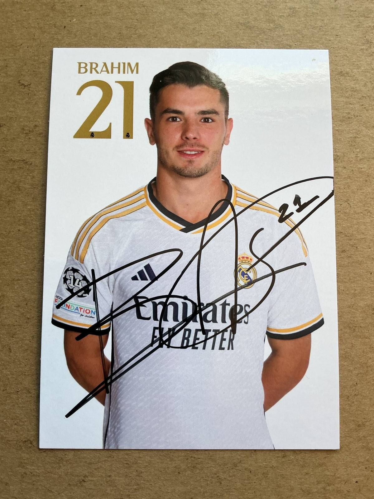 Brahim Diaz, Morocco 🇲🇦 Real Madrid 2023/24 hand signed - Autographs-World