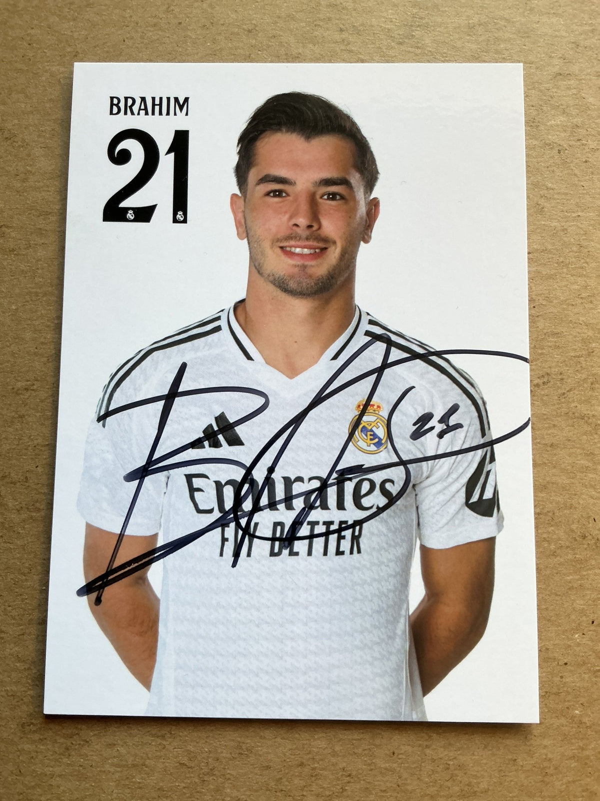Brahim Diaz, Morocco 🇲🇦 Real Madrid 2024/25 hand signed - Autographs-World