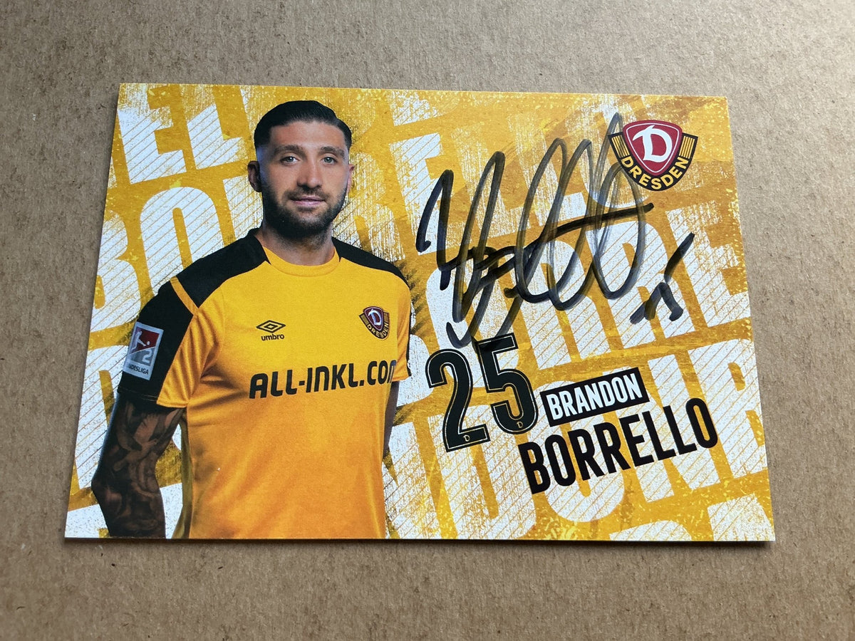 Brandon Borrello, Australia 🇦🇺 Dynamo Dresden 2021/22 hand signed - Autographs-World