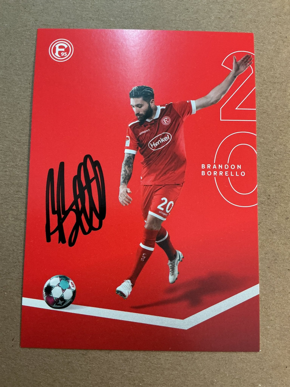 Brandon Borrello, Australia 🇦🇺 Fortuna Düsseldorf 2020/21 hand signed - Autographs-World