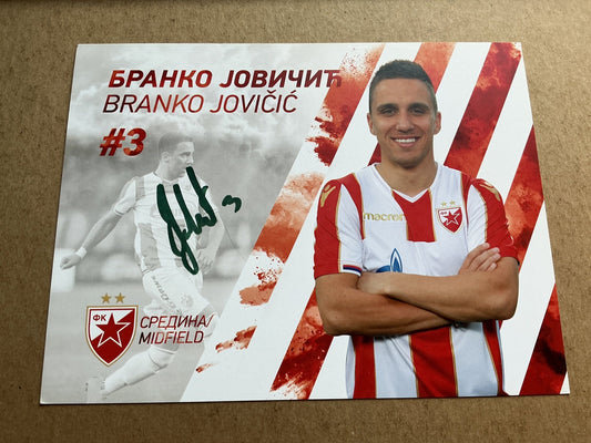 Branko Jovičić, Serbia 🇷🇸 Red Star Belgrade 2019/20 hand signed - Autographs-World