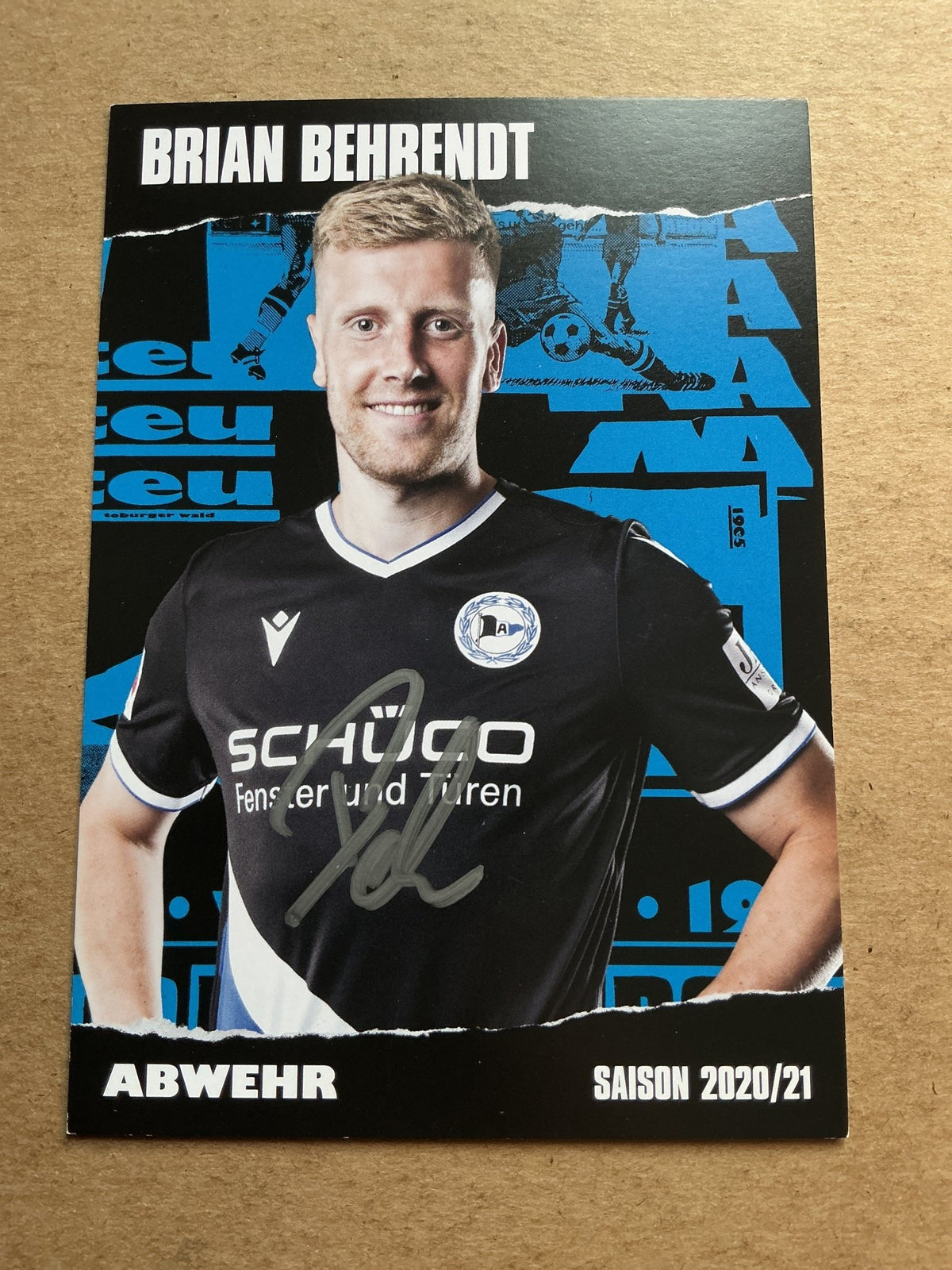 Brian Behrendt, Germany 🇩🇪 Arminia Bielefeld 2020/21 hand signed - Autographs-World