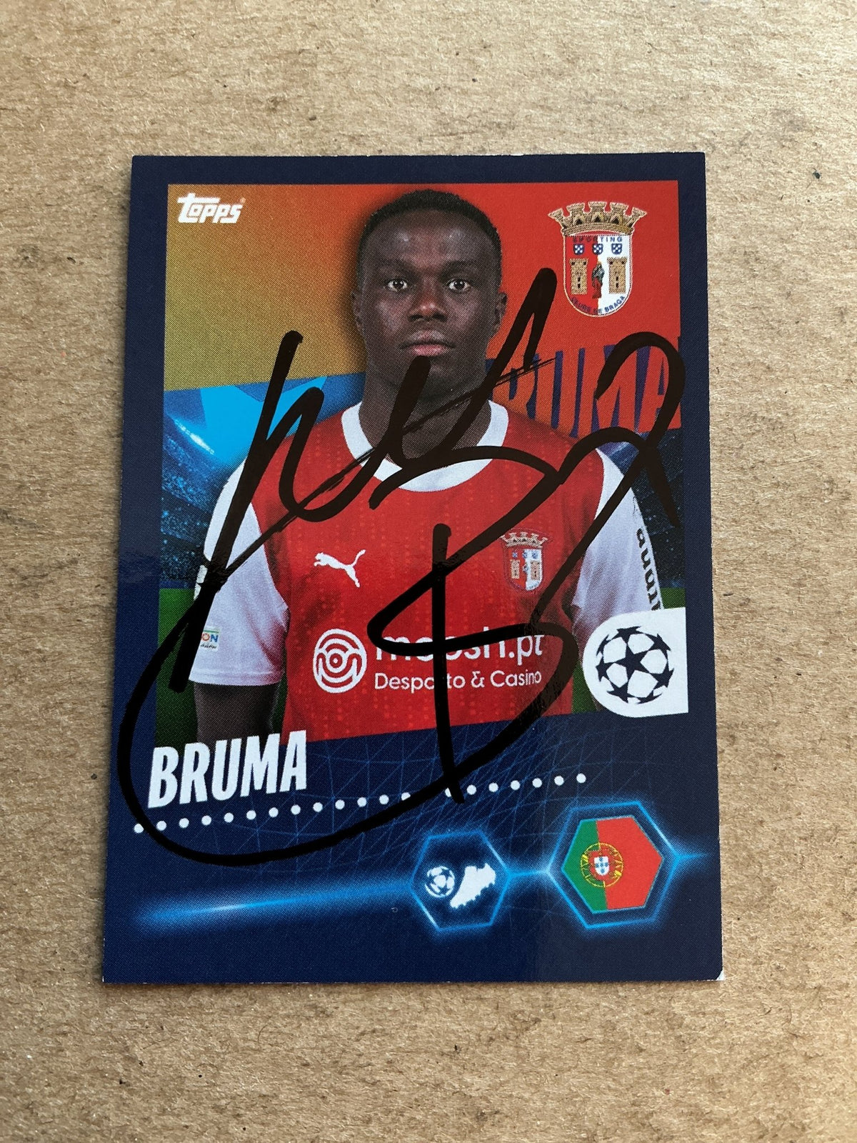 Bruma, Portugal 🇵🇹 SC Braga 2023/24 Topps hand signed - Autographs-World