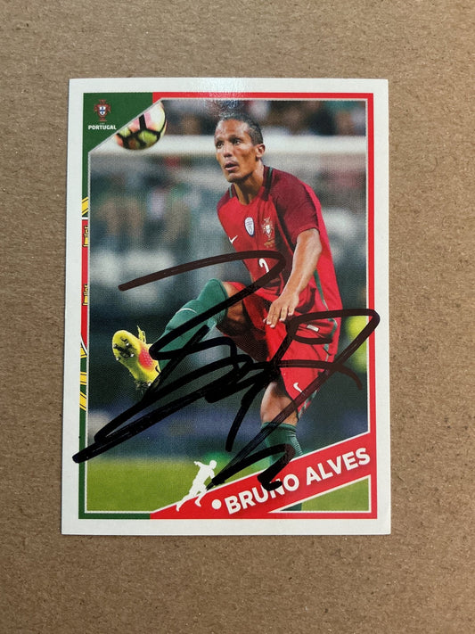 Bruno Alves, Portugal 🇵🇹 UEFA Euro 2016 Panini hand signed - Autographs-World