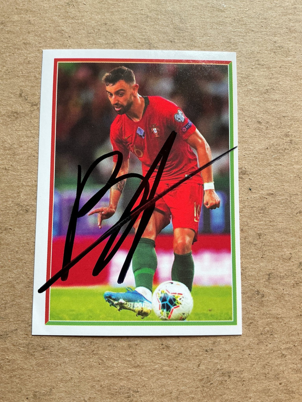 Bruno Fernandes, Portugal 🇵🇹 FIFA World Cup 2018 Panini hand signed - Autographs-World