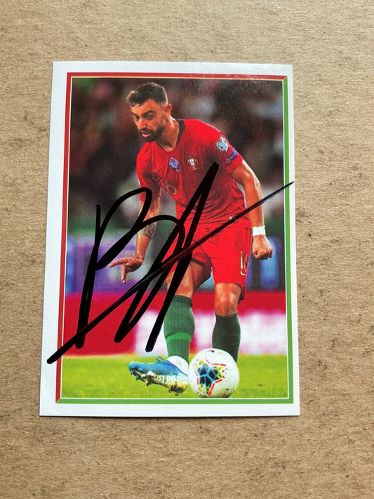 Bruno Fernandes, Portugal 🇵🇹 FIFA World Cup 2018 Panini hand signed - Autographs-World