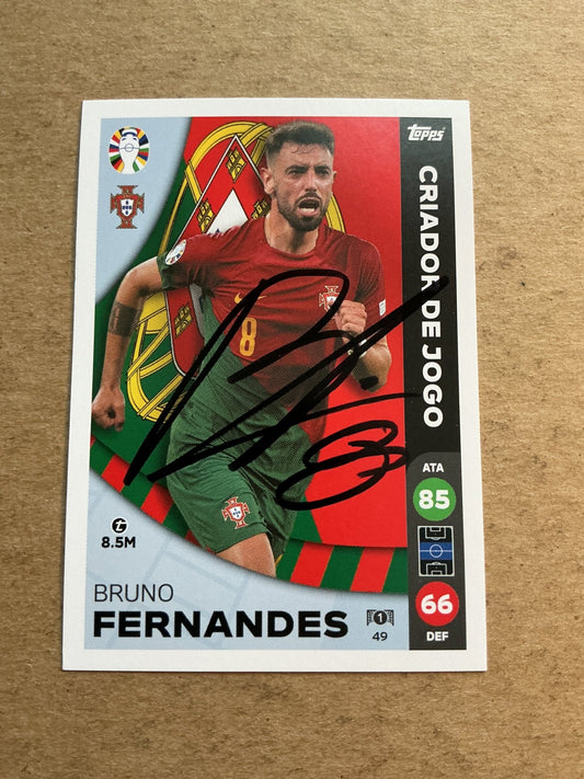 Bruno Fernandes, Portugal 🇵🇹 UEFA Euro 2024 hand signed - Autographs-World