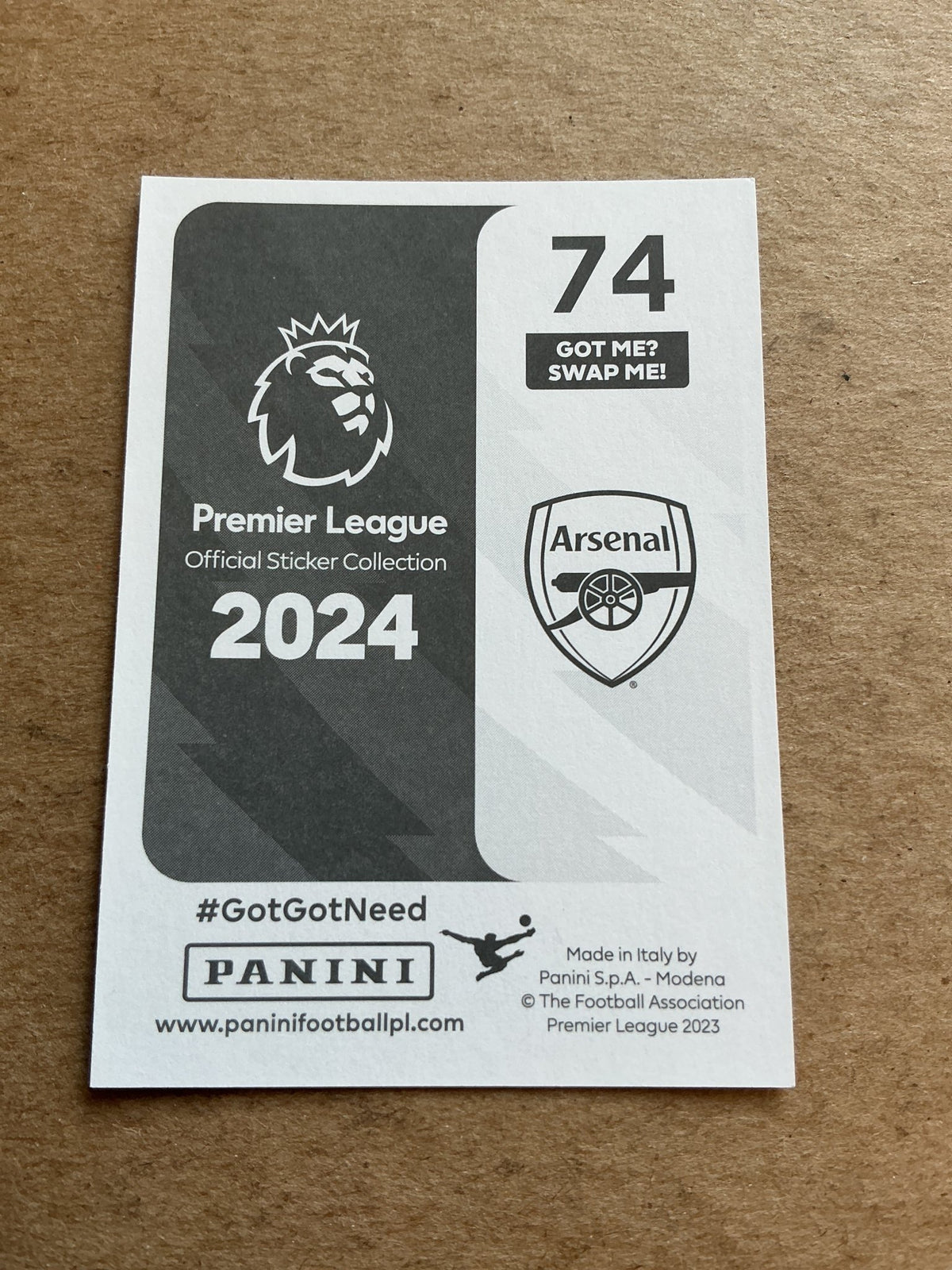 Bukayo Saka, England 🏴󠁧󠁢󠁥󠁮󠁧󠁿 Arsenal FC 2024 Panini hand signed - Autographs-World
