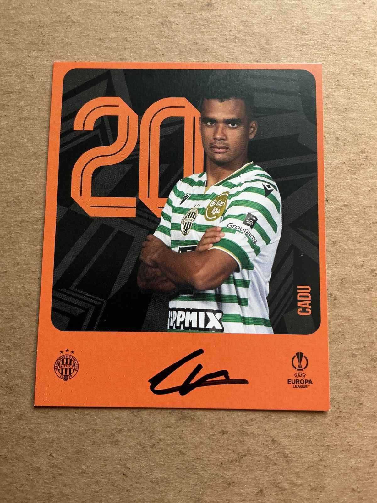 Cadu, Brazil 🇧🇷 Ferencvaros 2025/26 hand signed - Autographs-World