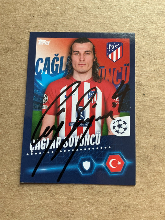 Çaglar Söyüncü, Türkiye 🇹🇷 Atletico Madrid 2023/24 Topps hand signed - Autographs-World