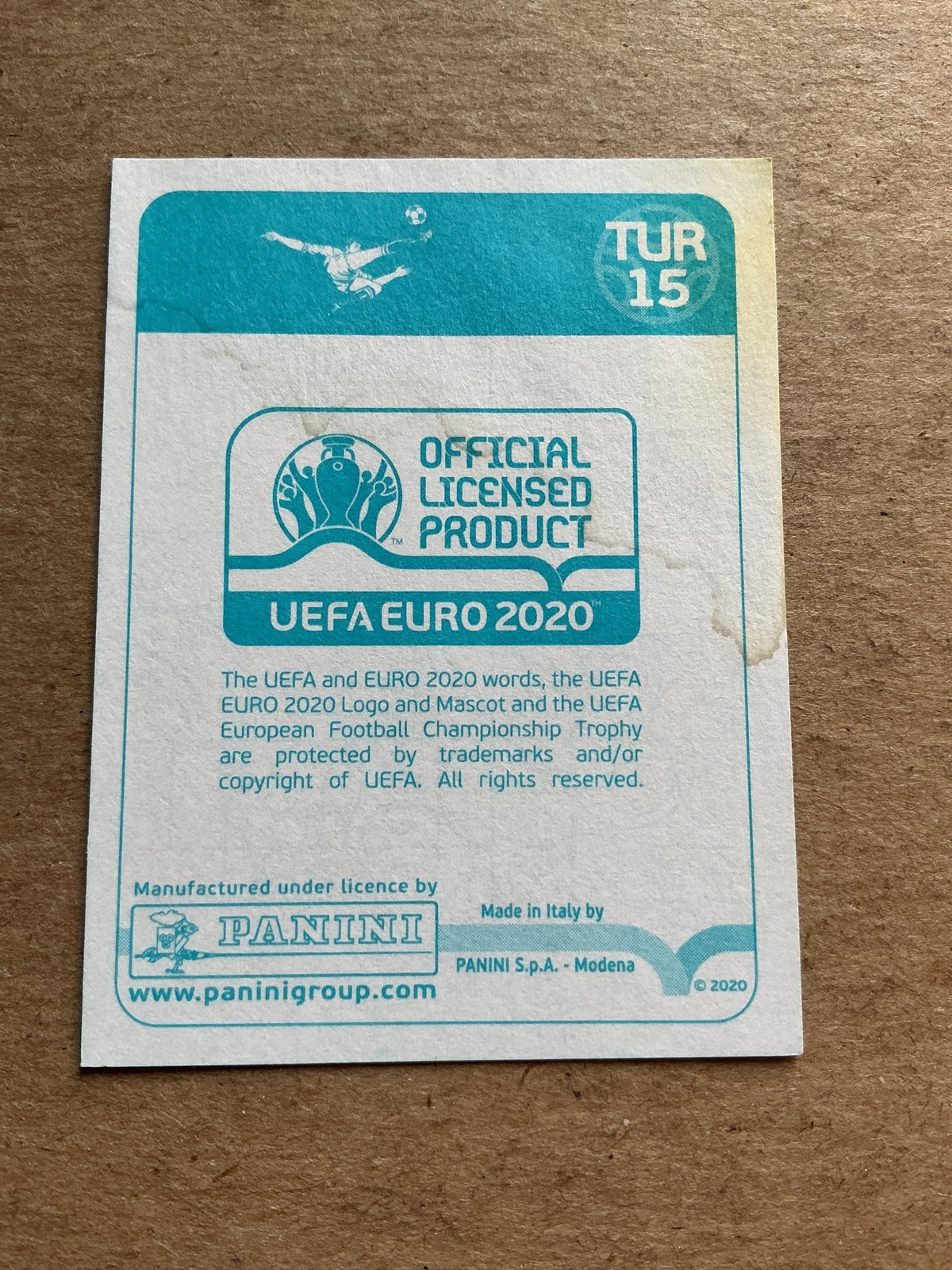 Cağlar Söyüncü, Türkiye 🇹🇷 UEFA Euro 2020 Panini hand signed - Autographs-World
