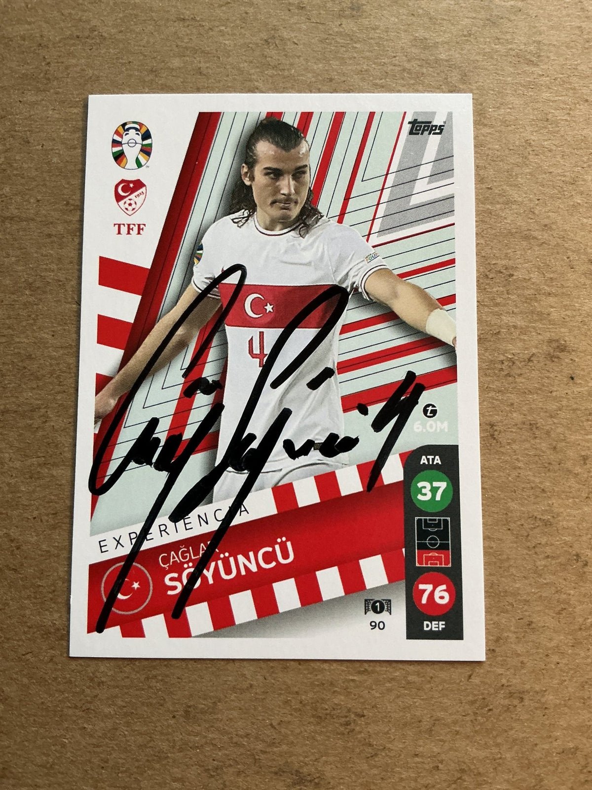 Çağlar Söyüncü, Türkiye 🇹🇷 UEFA Euro 2024 hand signed - Autographs-World
