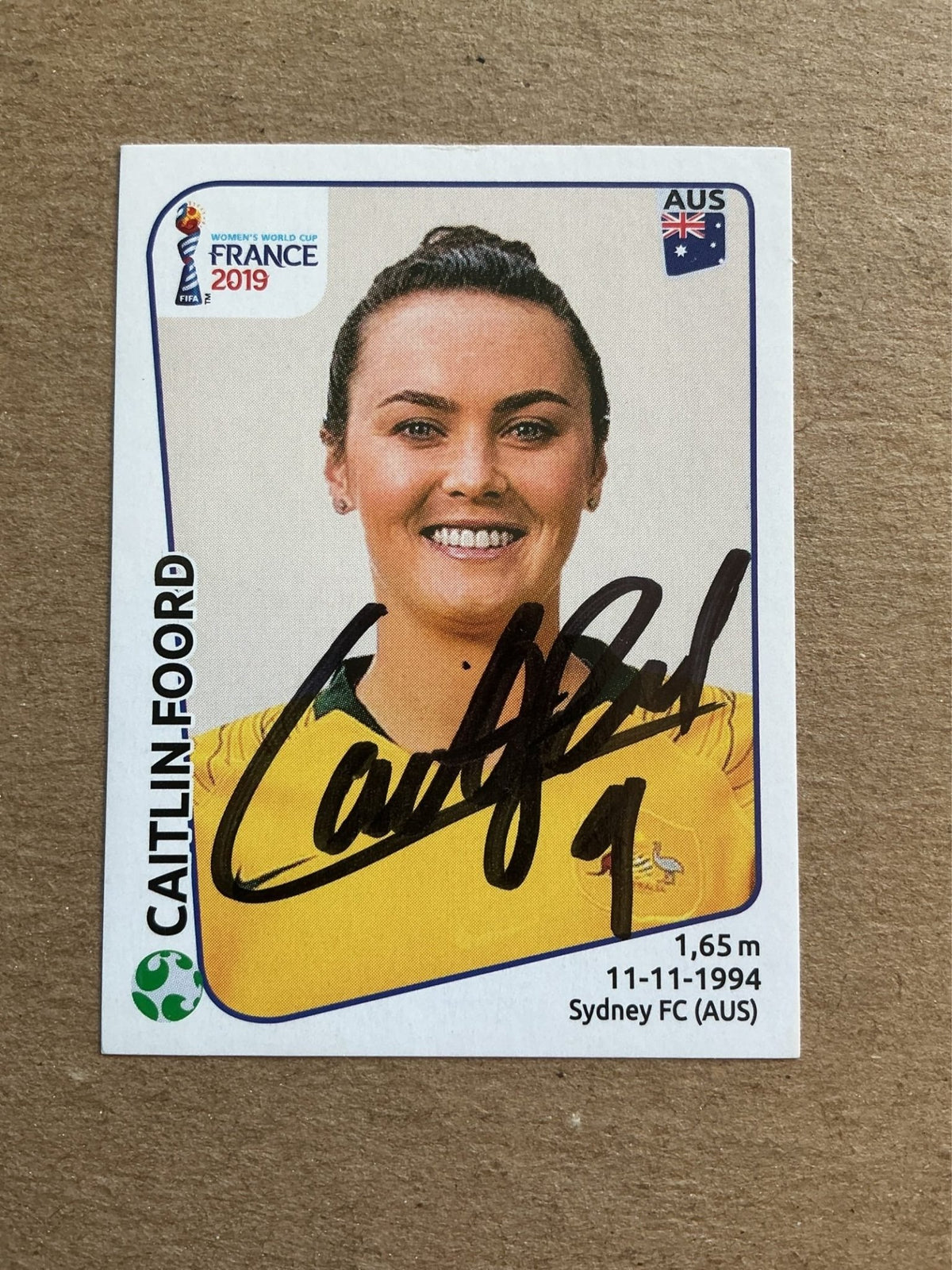 Caitlin Foord, Australia 🇦🇺 FIFA Women’s World Cup 2019 Panini hand signed - Autographs-World
