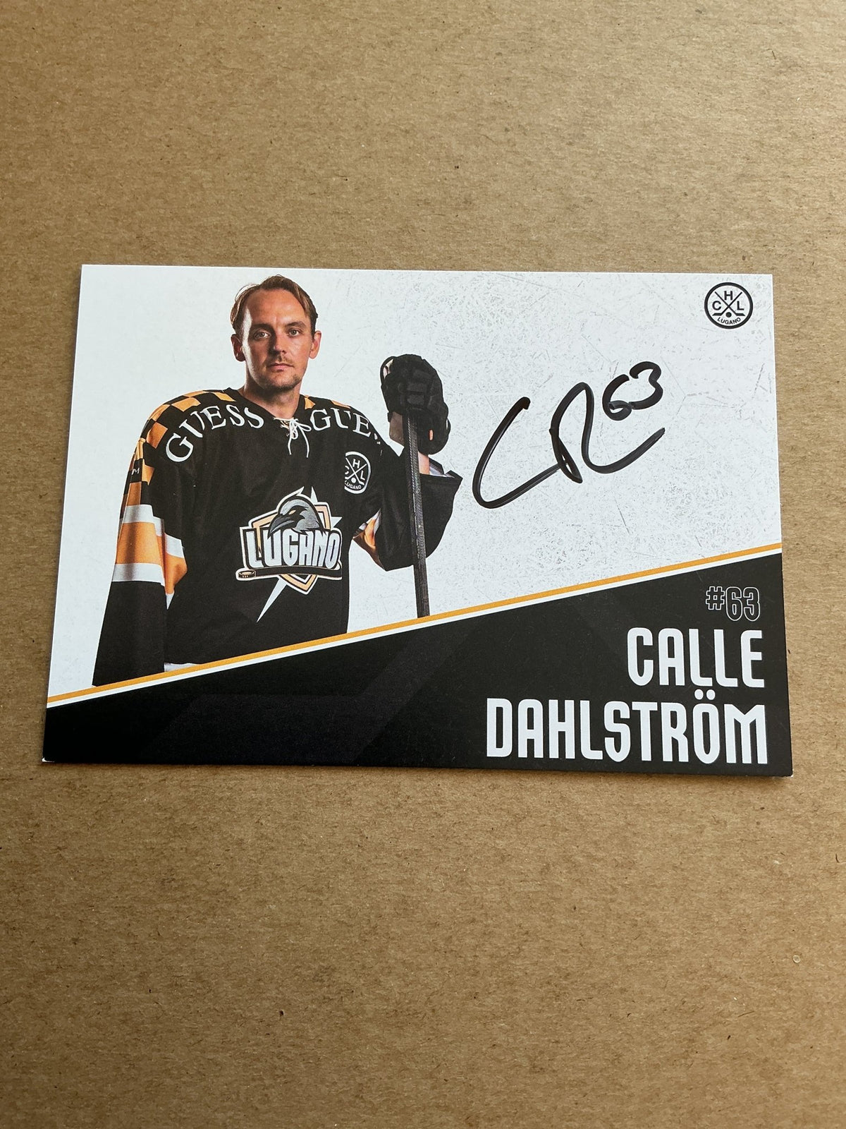 Calle Dahlström, Sweden 🇸🇪 HC Lugano 2024/25 hand signed - Autographs-World