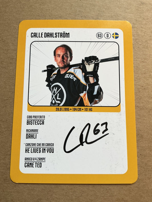Calle Dahlström, Sweden 🇸🇪 HC Lugano 2025/26 hand signed - Autographs-World