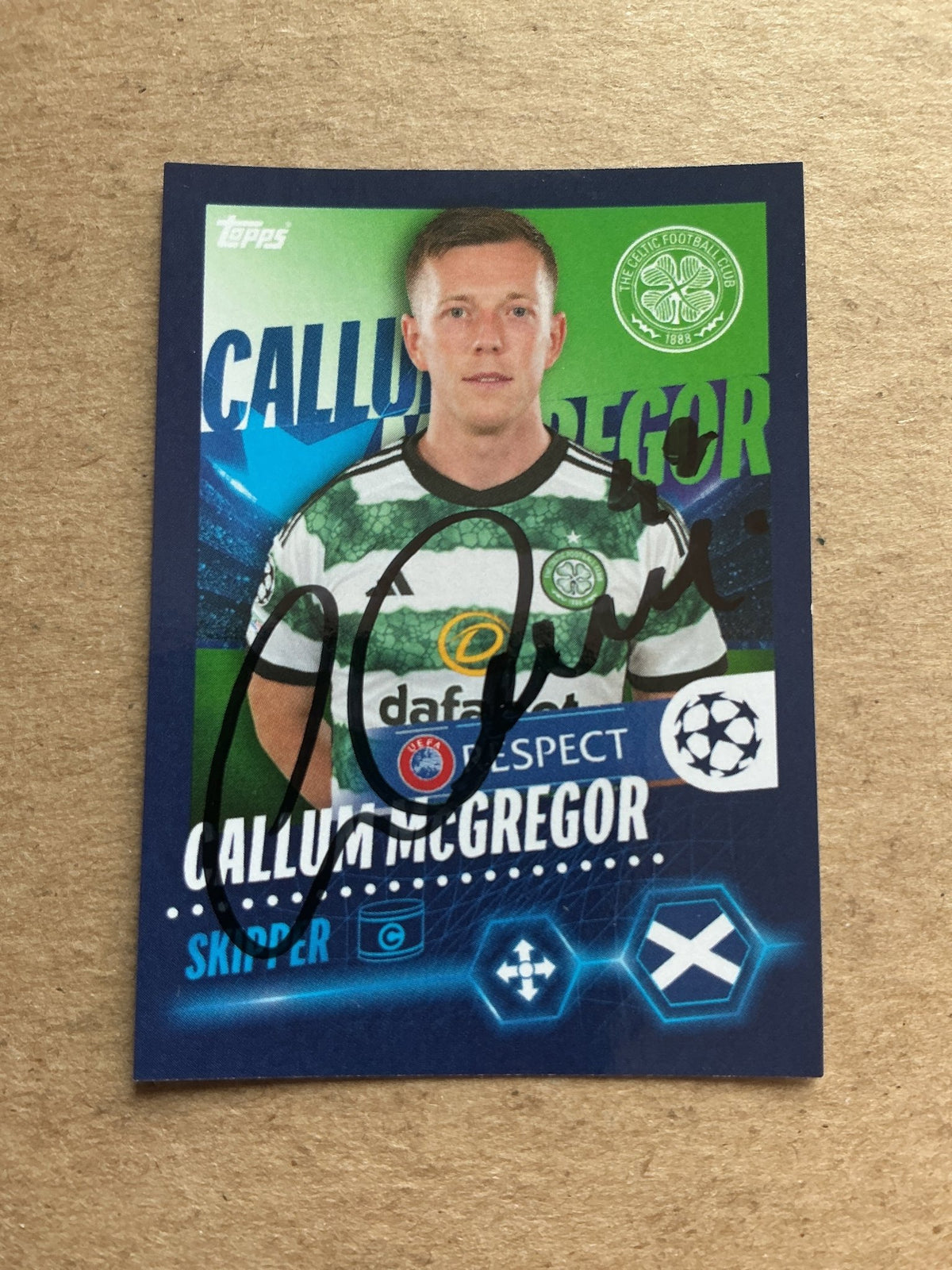 Callum McGregor, Scotland 🏴󠁧󠁢󠁳󠁣󠁴󠁿 Celtic FC 2023/24 Topps hand signed - Autographs-World