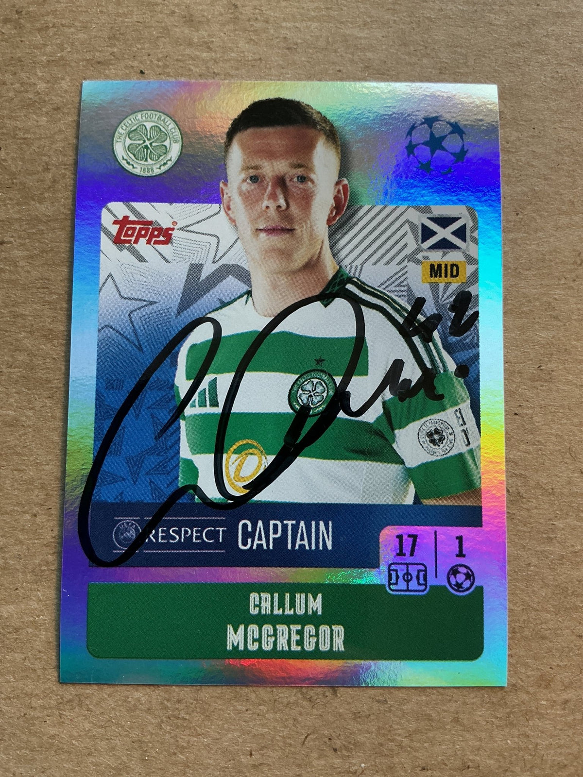 Callum McGregor, Scotland 🏴󠁧󠁢󠁳󠁣󠁴󠁿 Celtic FC 2024/25 Topps hand signed - Autographs-World