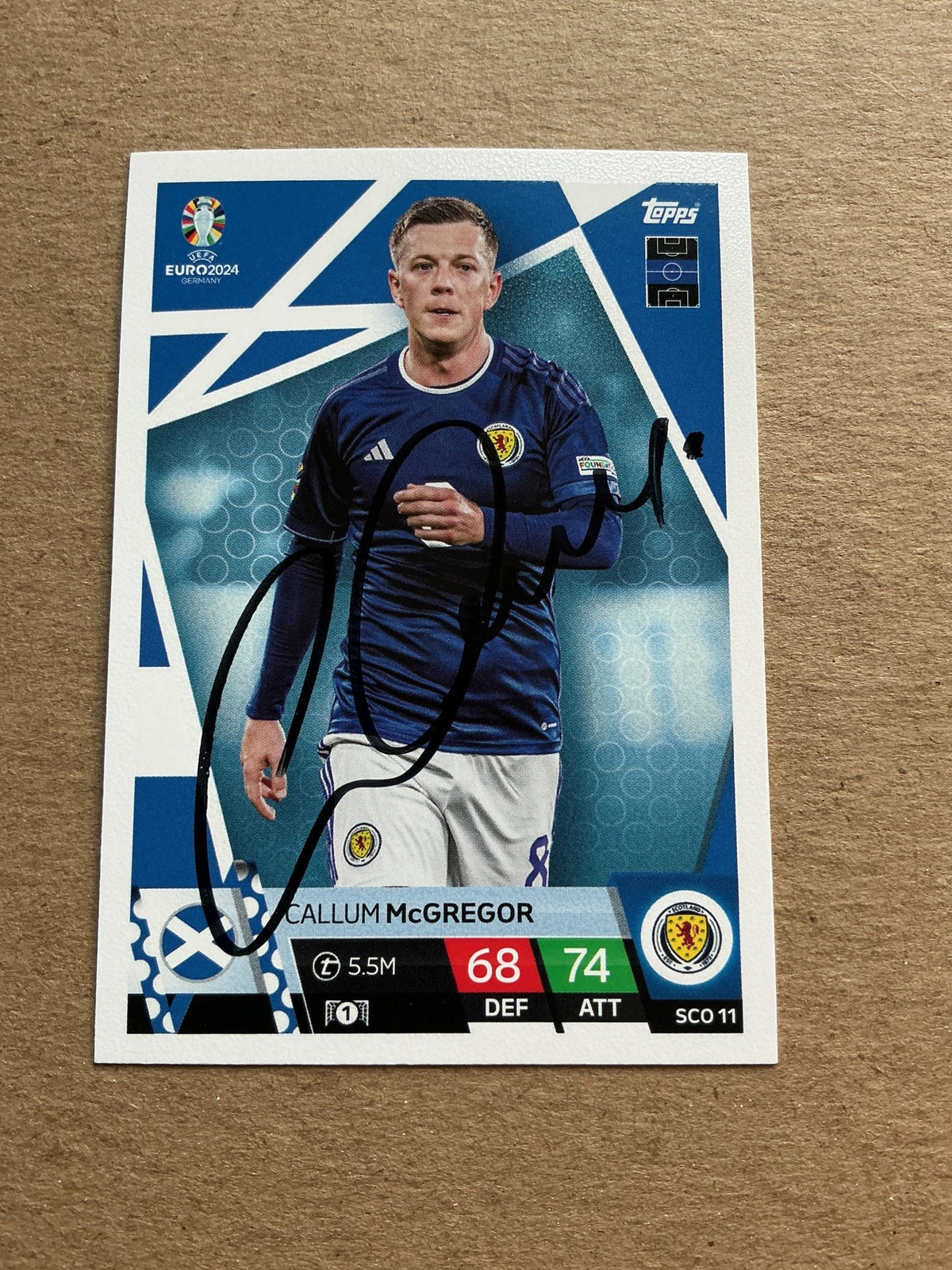 Callum McGregor, Scotland 🏴󠁧󠁢󠁳󠁣󠁴󠁿 UEFA Euro 2024 Topps hand signed - Autographs-World