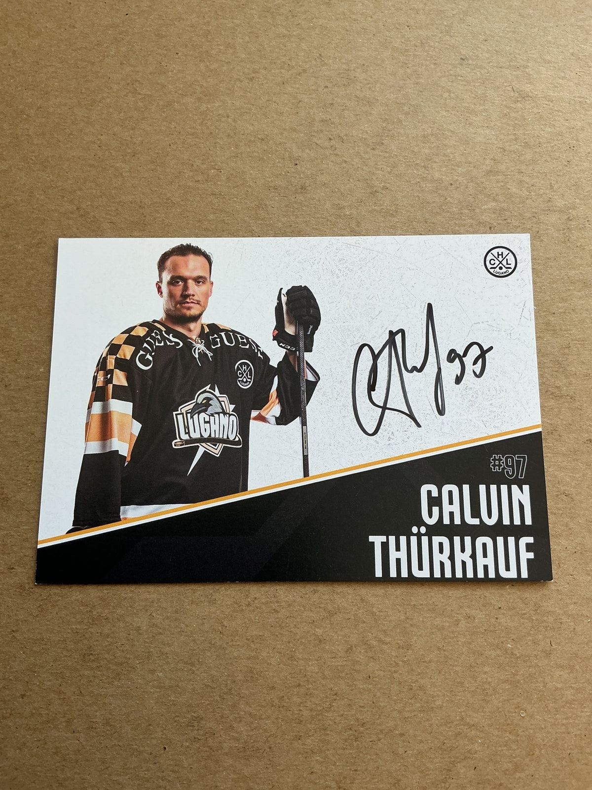 Calvin Thürkauf, Switzerland 🇨🇭 HC Lugano 2024/25 hand signed - Autographs-World