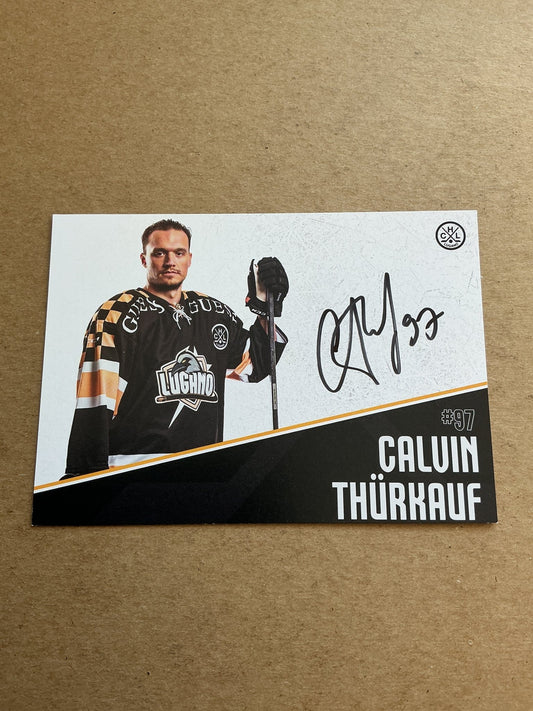Calvin Thürkauf, Switzerland 🇨🇭 HC Lugano 2024/25 hand signed - Autographs-World