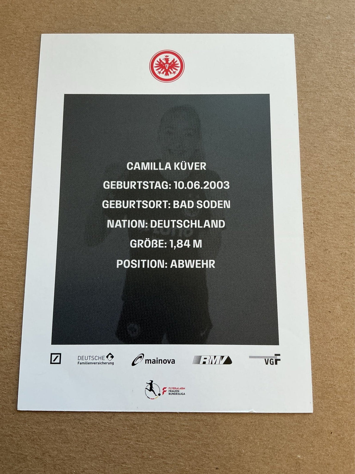 Camilla Küver, Germany 🇩🇪 Eintracht Frankfurt 2021/22 hand signed - Autographs-World