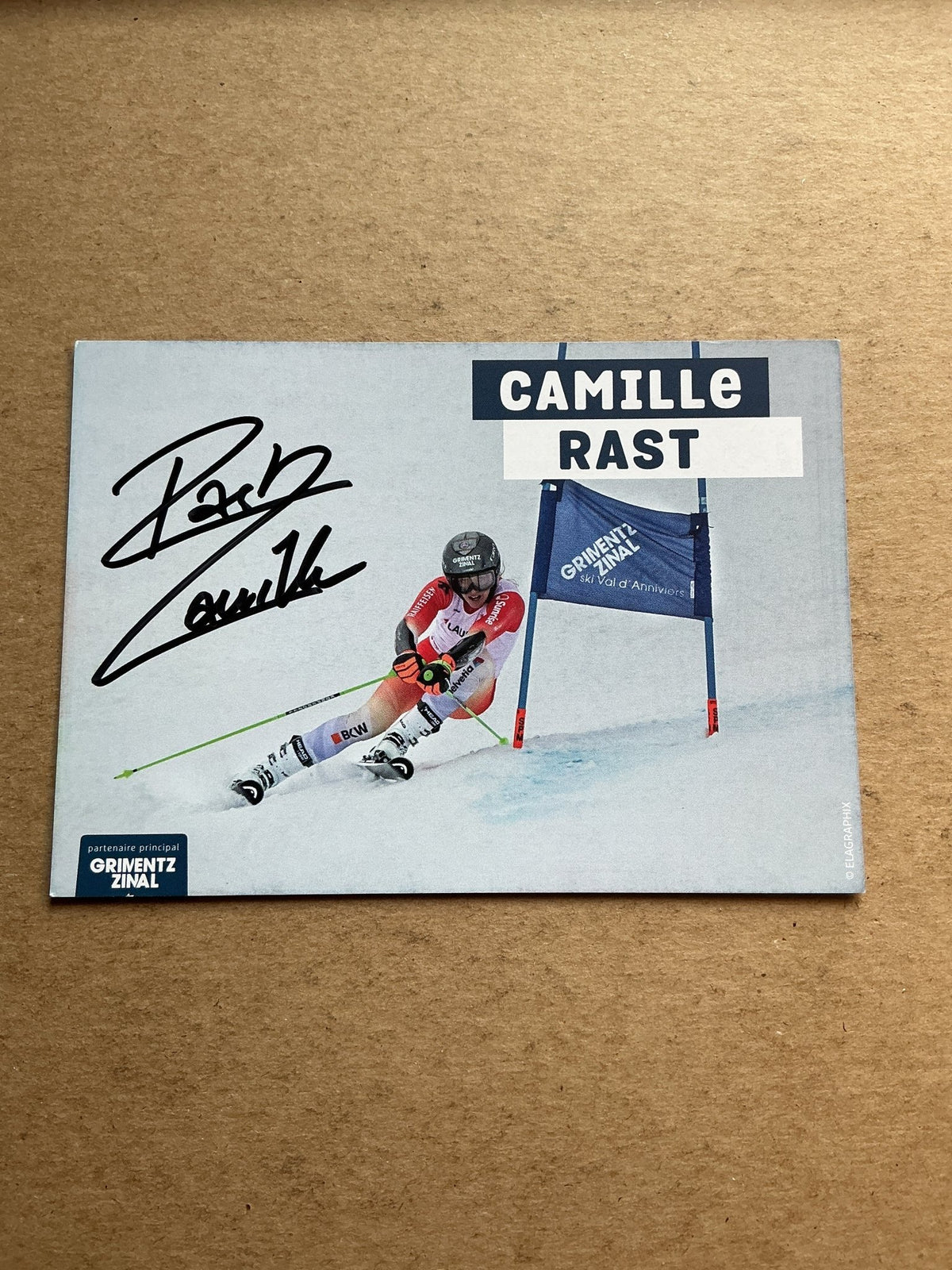 Camille Rast, Switzerland 🇨🇭Alpine 2023/24 hand signed - Autographs-World