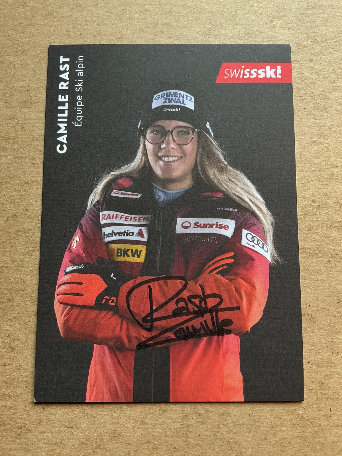 Camille Rast, Switzerland 🇨🇭Alpine 2023/24 hand signed - Autographs-World