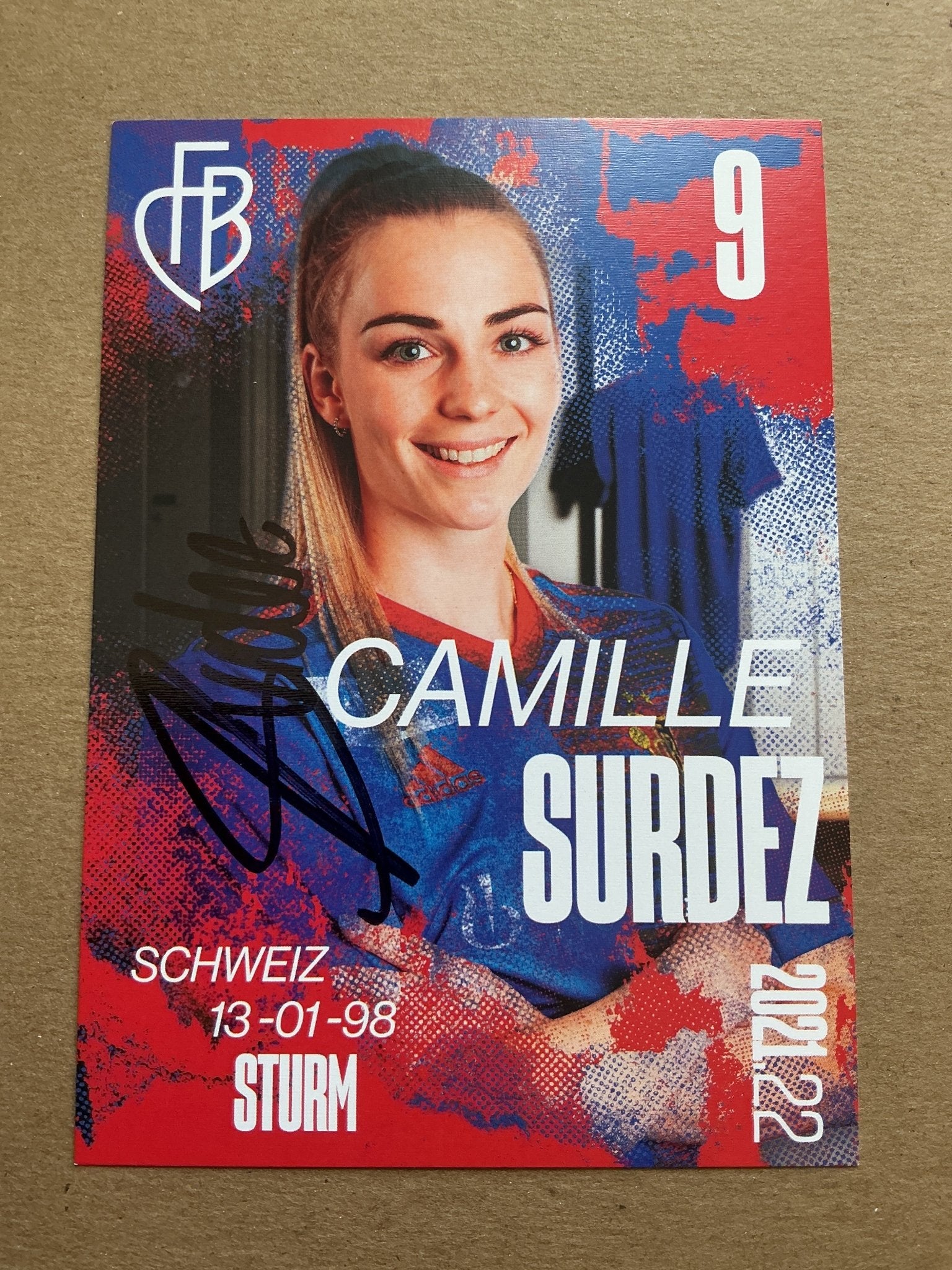 Camille Surdez, Switzerland 🇨🇭 FC Basel FC 2021/22 hand signed - Autographs-World