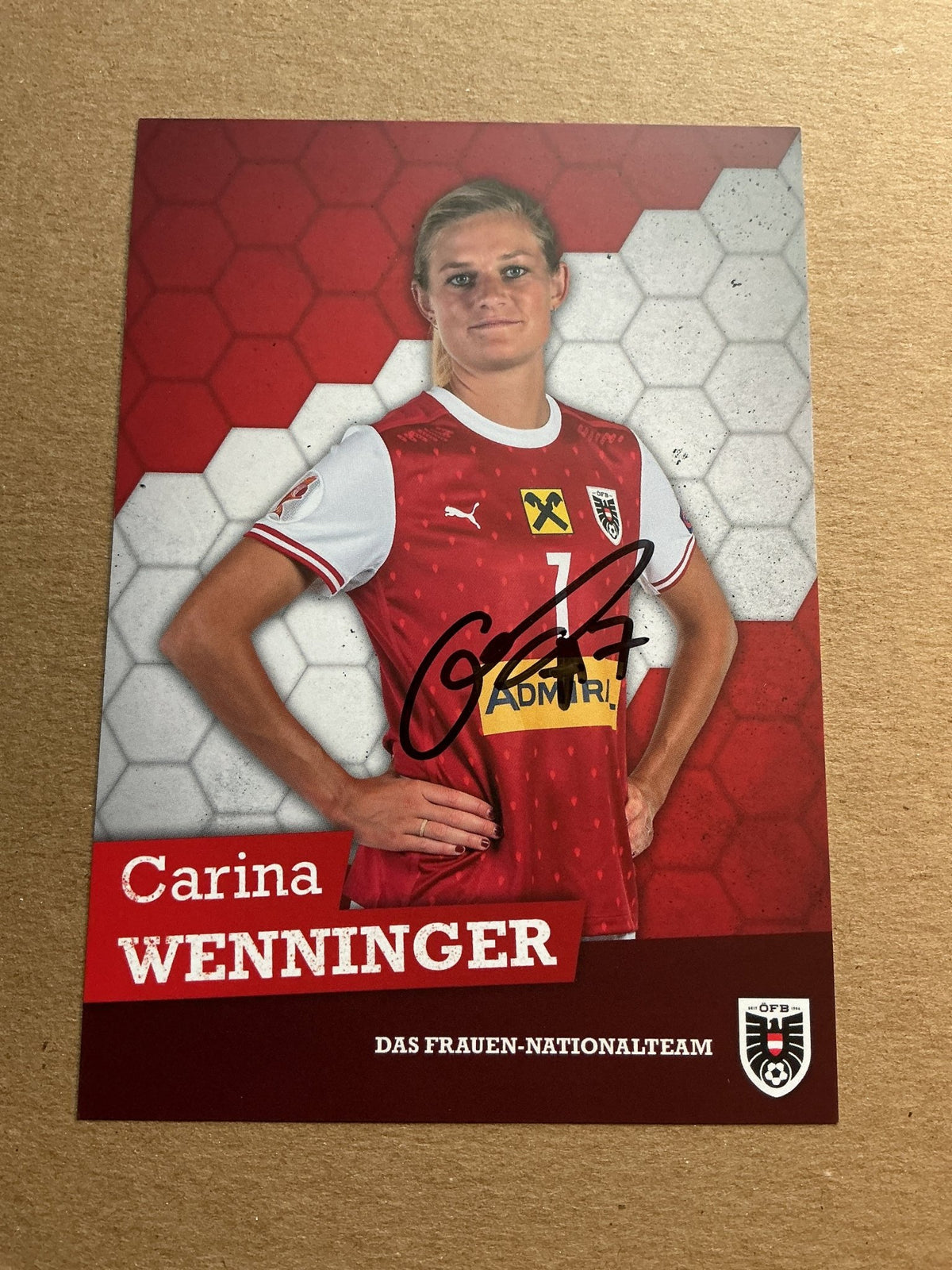Carina Wenninger, Austria 🇦🇹 UEFA Women’s Euro 2022 hand signed - Autographs-World