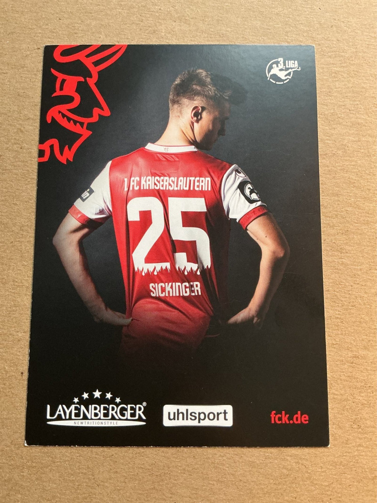 Carlo Sickinger, Germany 🇩🇪 1.FC Kaiserslautern 2018/19 hand signed - Autographs-World