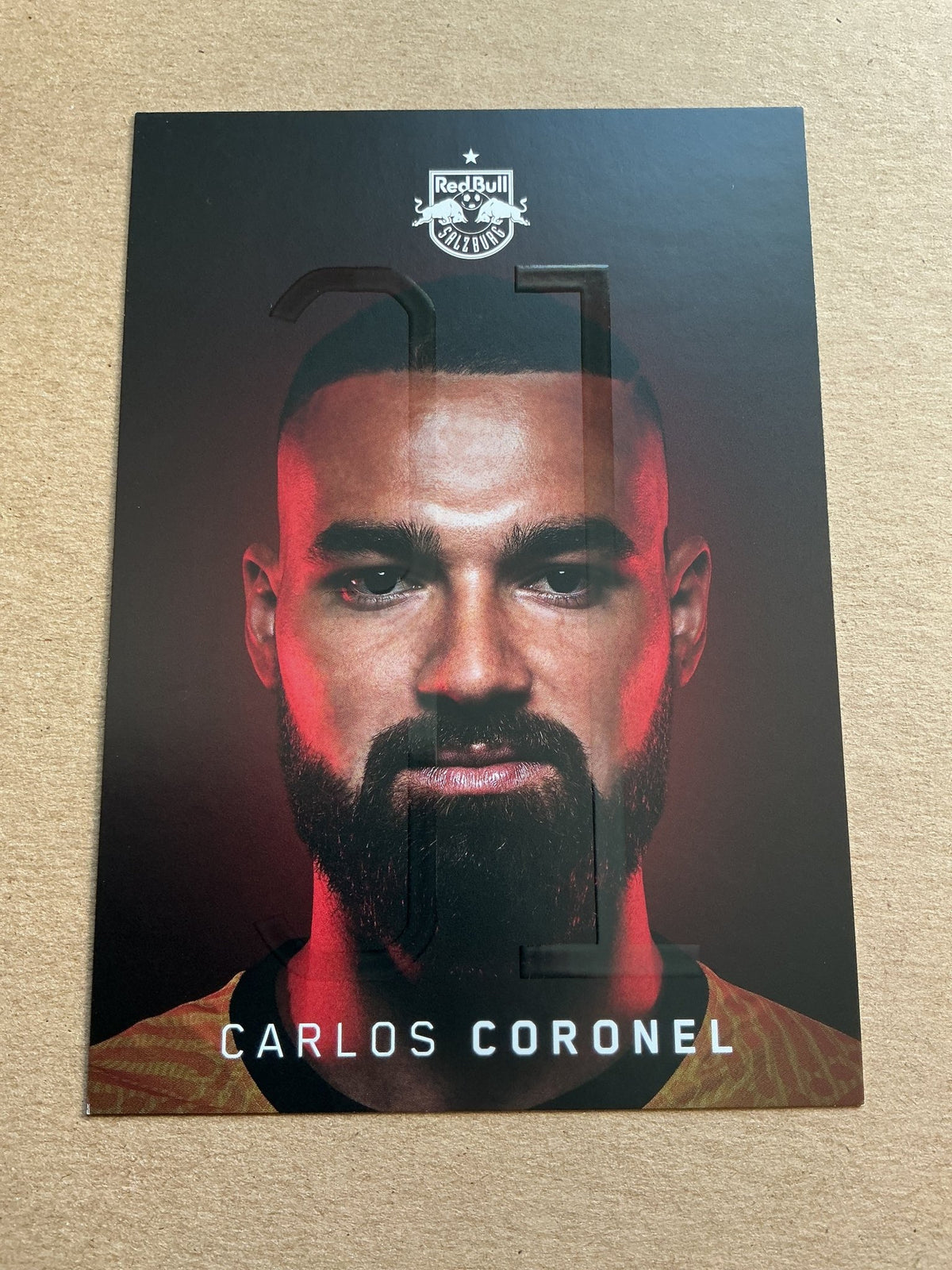 Carlos Coronel, Brazil 🇧🇷 Red Bull Salzburg 2020/21 hand signed - Autographs-World