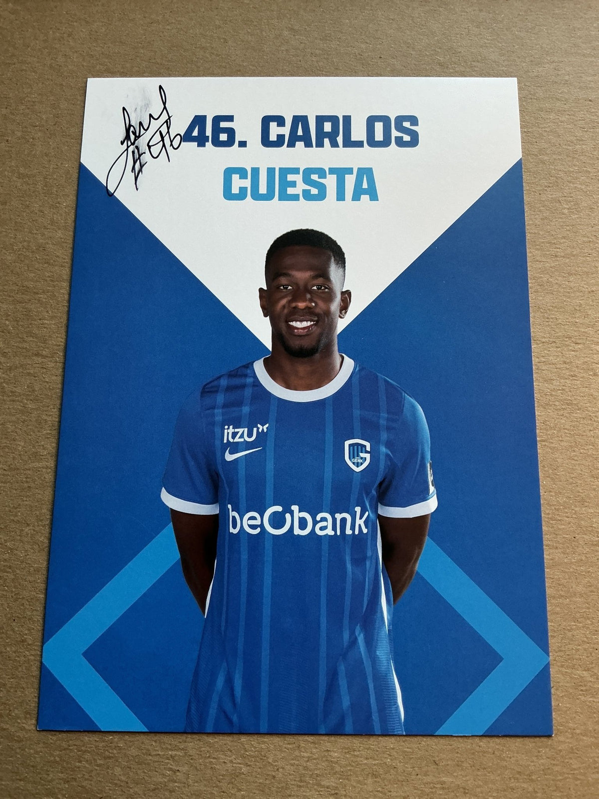 Carlos Cuesta, Colombia 🇨🇴 KRC Genk 2022/23 hand signed - Autographs-World