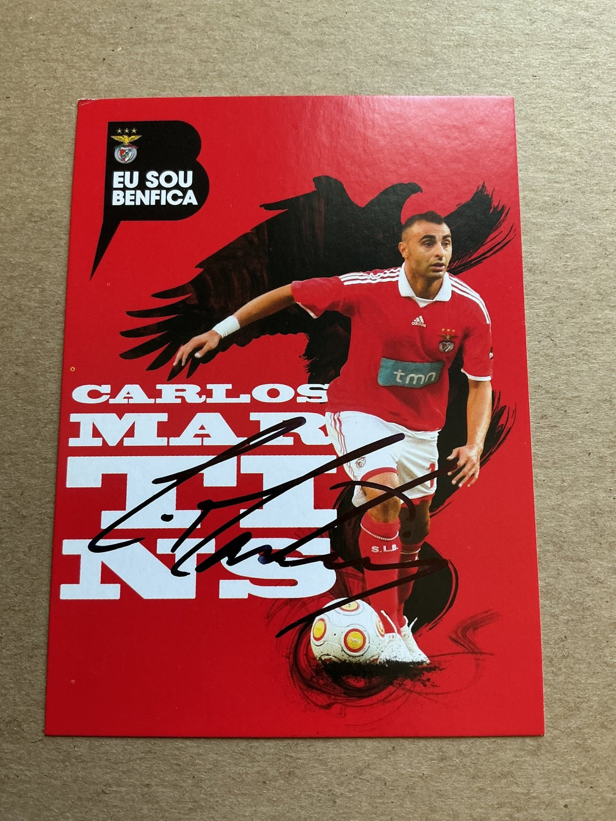 Carlos Martins, Portugal 🇵🇹 SL Benfica 2009/10 hand signed - Autographs-World