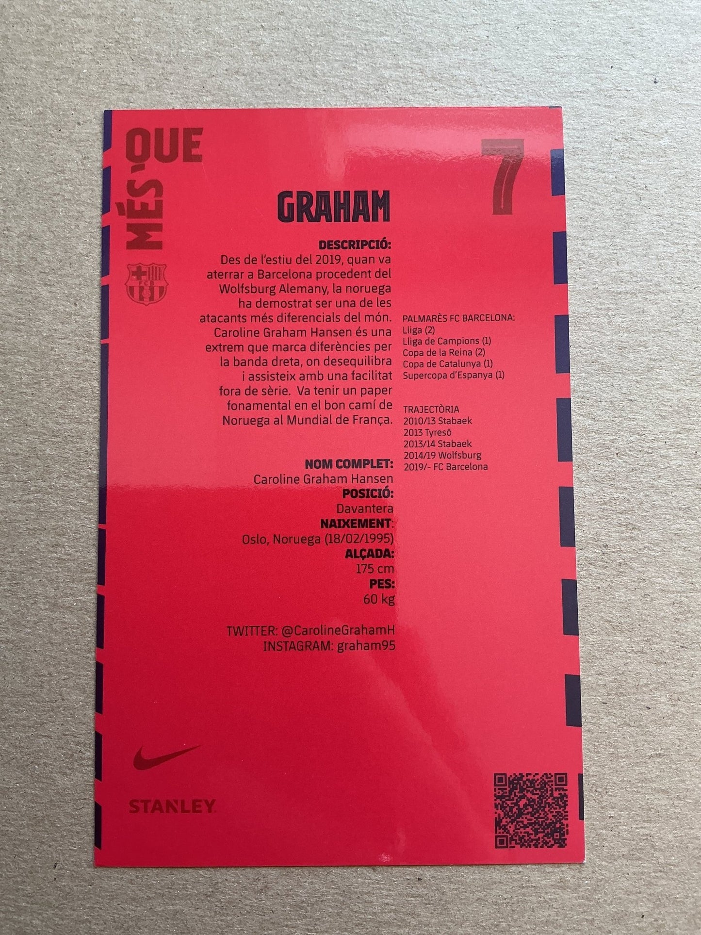 Caroline Graham Hansen, Norway 🇳🇴 FC Barcelona 2021/22 hand signed - Autographs-World