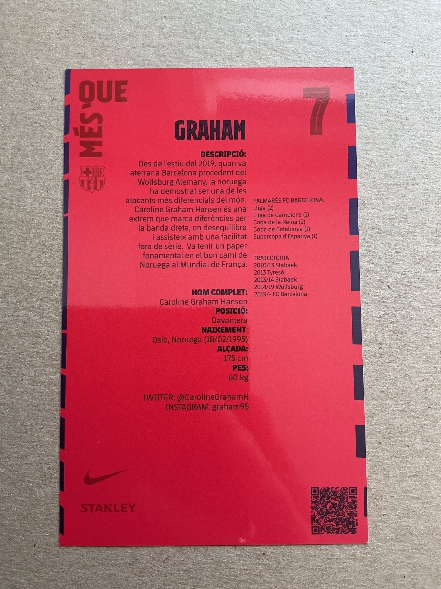 Caroline Graham Hansen, Norway 🇳🇴 FC Barcelona 2021/22 hand signed - Autographs-World