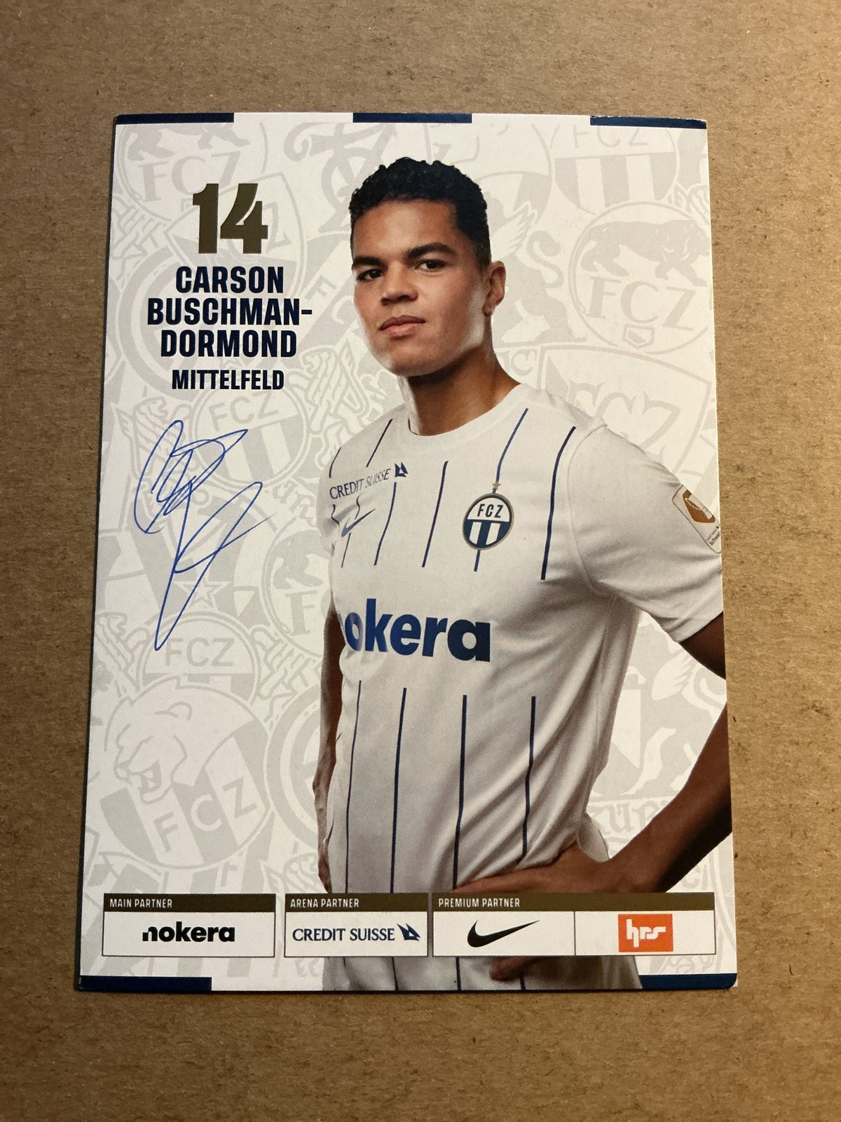 Carson Buschman-Dormond, Netherlands 🇳🇱 FC Zürich 2022/23 hand signed - Autographs-World