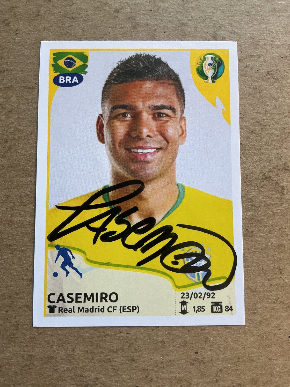 Casemiro, Brazil 🇧🇷 Copa America 2019 Panini hand signed - Autographs-World