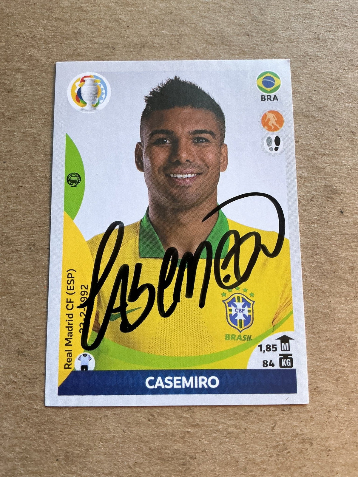 Casemiro, Brazil 🇧🇷 Copa America 2021 Panini hand signed - Autographs-World