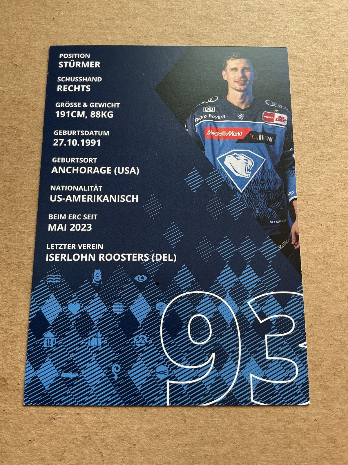 Casey Bailey, USA 🇺🇸 ERC Ingolstadt 2023/24 hand signed - Autographs-World