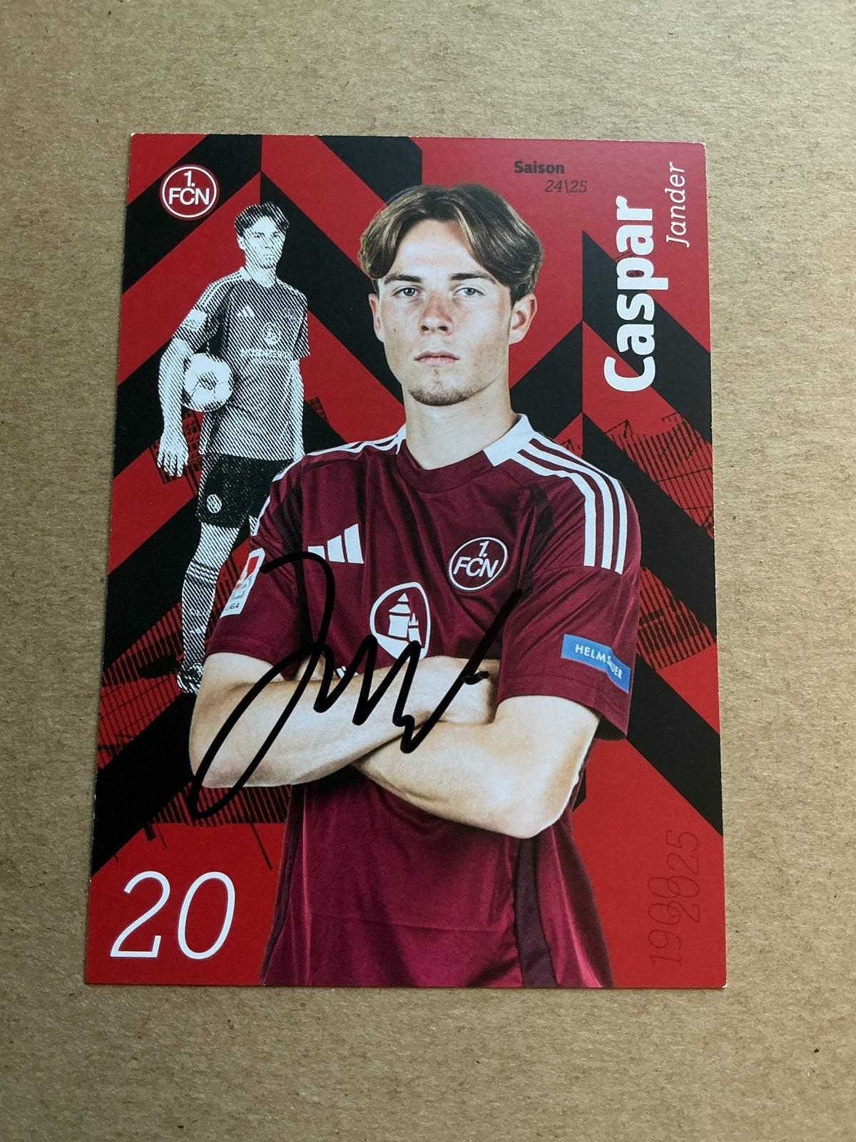 Caspar Jander, Germany 🇩🇪 1.FC Nürnberg 2024/25 hand signed - Autographs-World