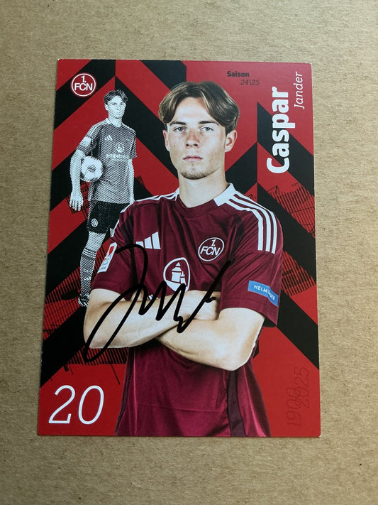 Caspar Jander, Germany 🇩🇪 1.FC Nürnberg 2024/25 hand signed - Autographs-World