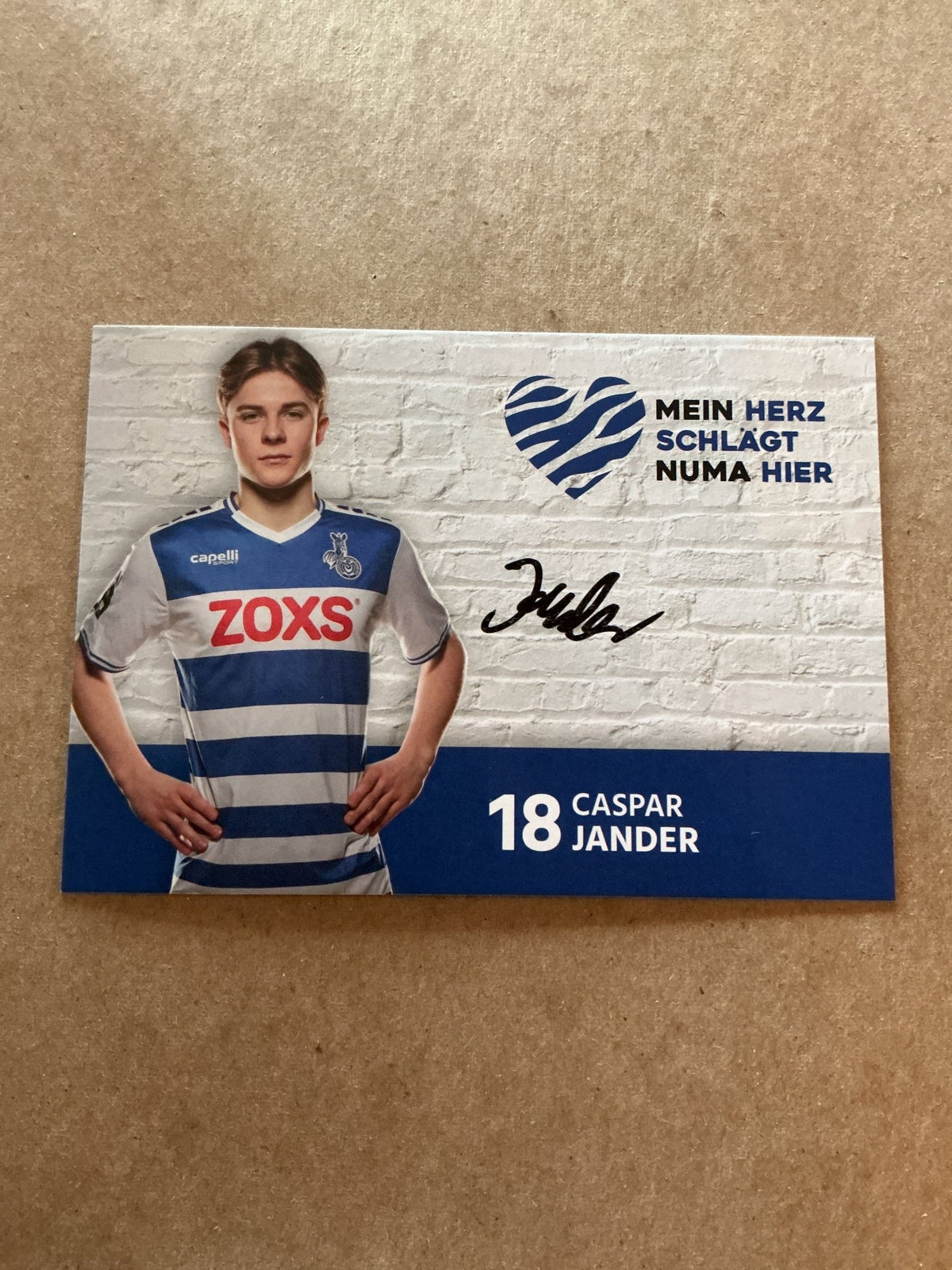 Caspar Jander, Germany 🇩🇪 MSV Duisburg 2021/22 hand signed - Autographs-World