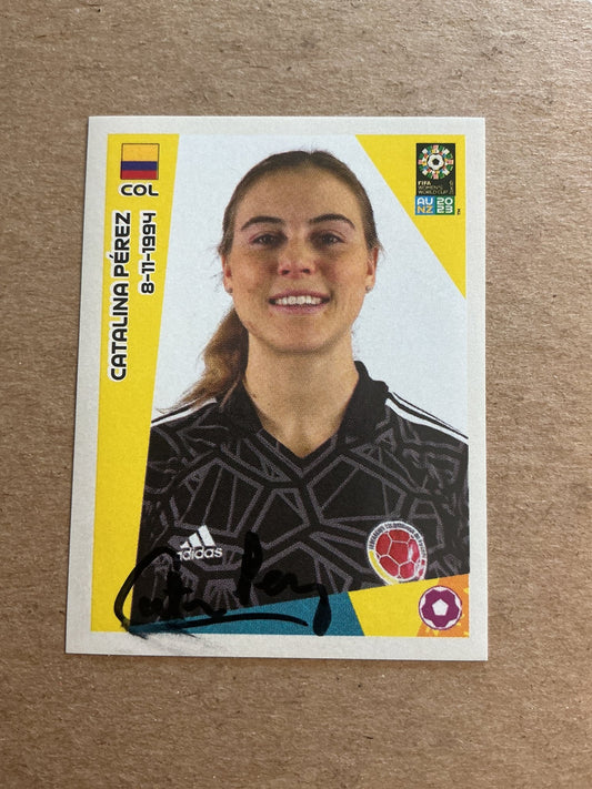 Catalina Perez, Colombia 🇨🇴 FIFA Women’s World Cup 2023 Panini hand signed - Autographs-World