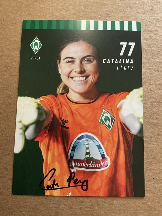 Catalina Perez, Colombia 🇨🇴 SV Werder Bremen 2023/24 hand signed - Autographs-World