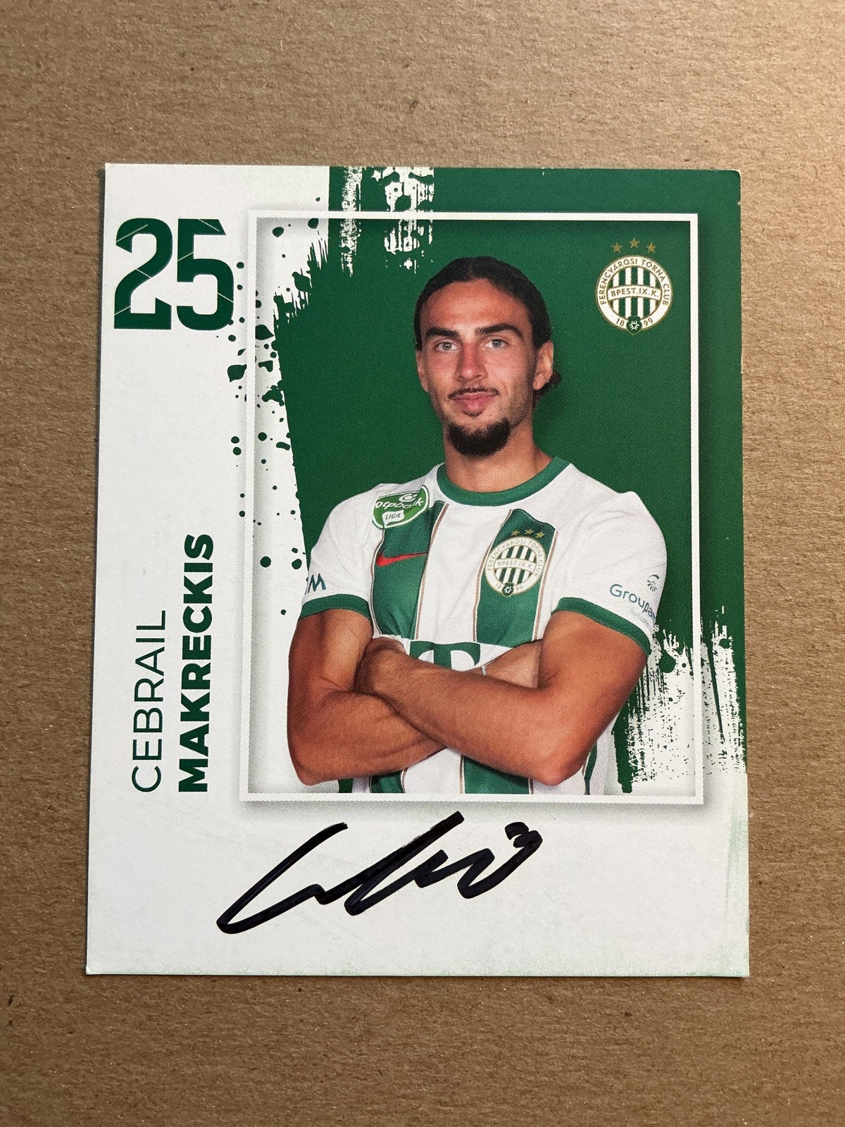Cebrail Makreckis, Latvia 🇱🇻 Ferencváros TC 2023/24 hand signed - Autographs-World