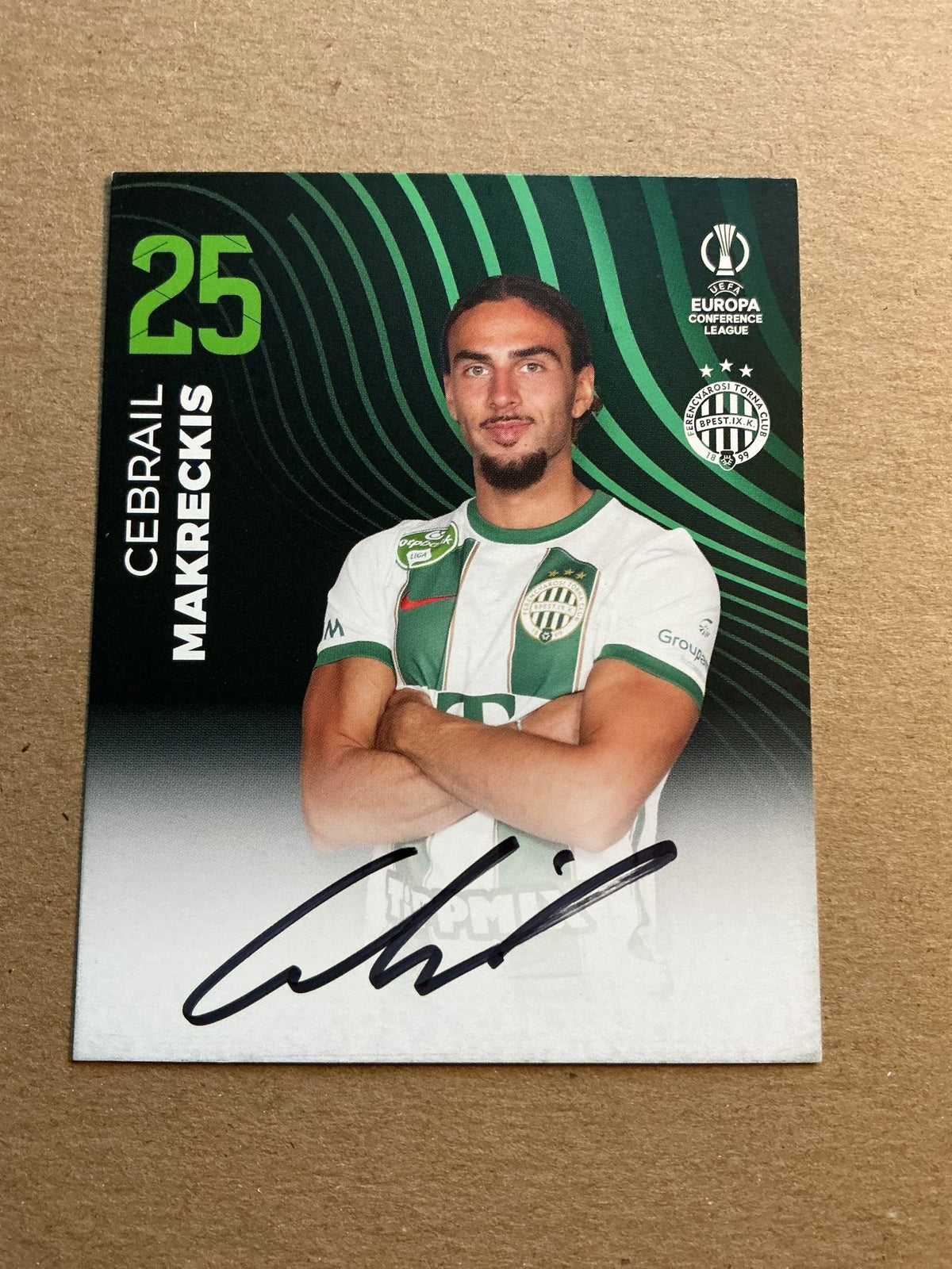 Cebrail Makreckis, Latvia 🇱🇻 Ferencváros TC 2023/24 hand signed - Autographs-World