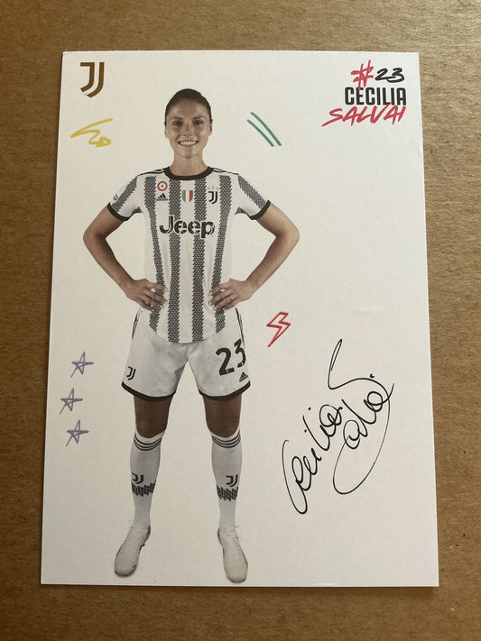 Cecilia Salvai, Italy 🇮🇹 Juventus FC 2022/23 hand signed - Autographs-World