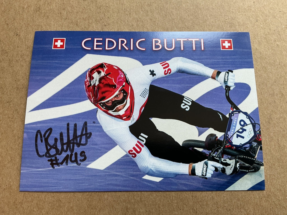 Cedric Butti, Switzerland 🇨🇭 Cycling Summer Olympics 2024 hand signed - Autographs-World