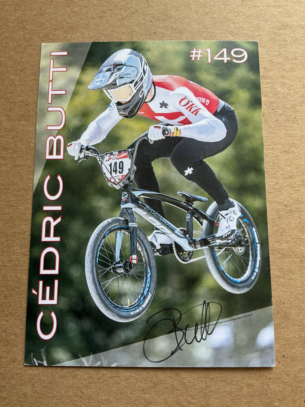 Cedric Butti, Switzerland 🇨🇭 Cycling Summer Olympics 2024 hand signed - Autographs-World